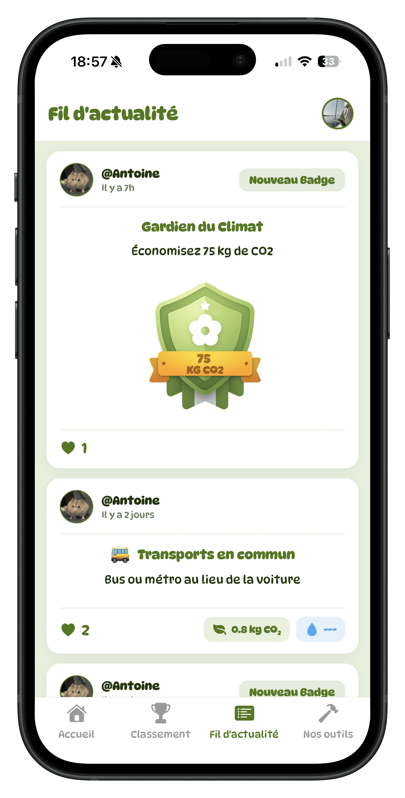 Le fil d'actualité